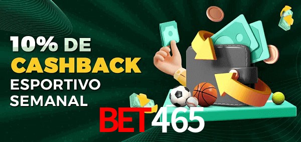 10% de bônus de cashback na Bet465